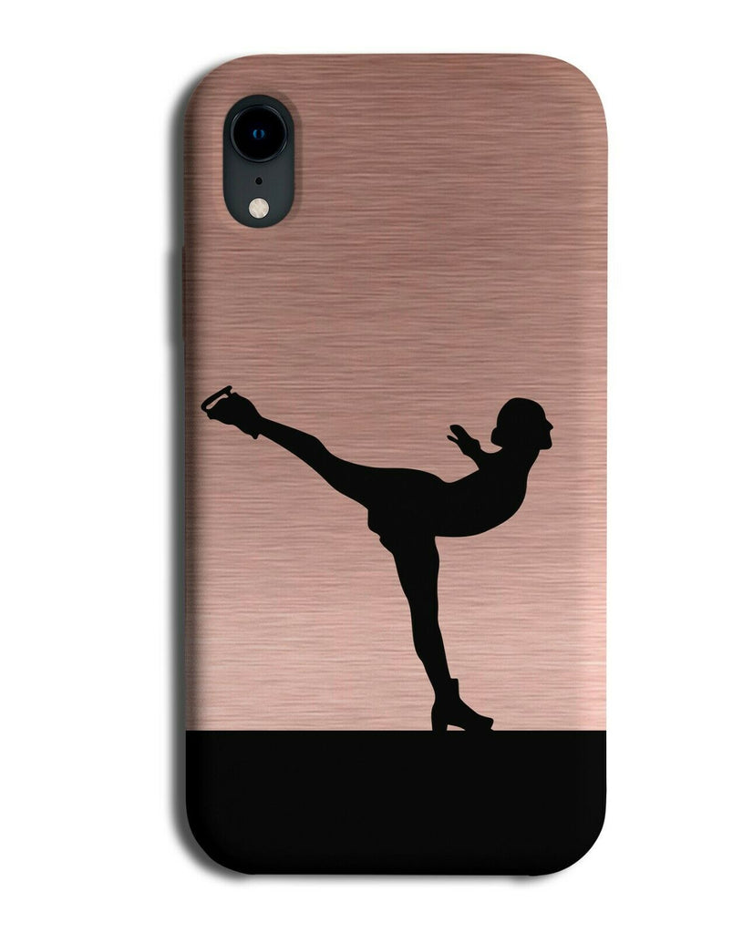 Ice Skating Phone Case Cover Skates Skater Figure Gift Present Rose Gold i678