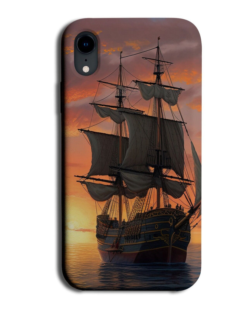 Sunrise Pirate Ship Phone Case Cover Sunset Sun Rise Set Pirates Picture AY72