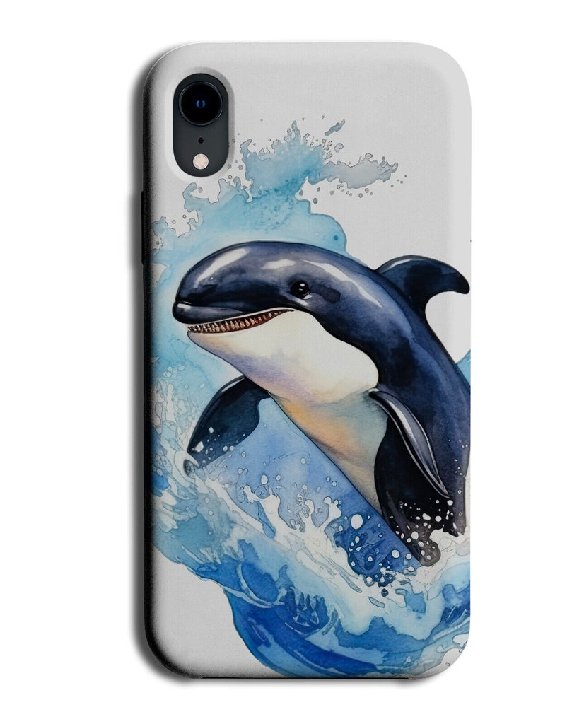 Leaping Oil Painting Killer Whale Art Phone Case Cover Whales Orca Orcas DE94