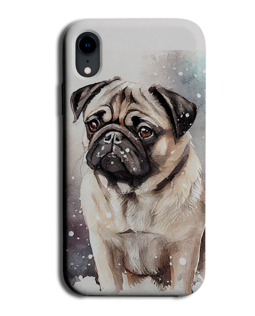 Pug In The Snow Phone Case Cover Christmas Festive Pugs Dog Dogs Snowing CP83