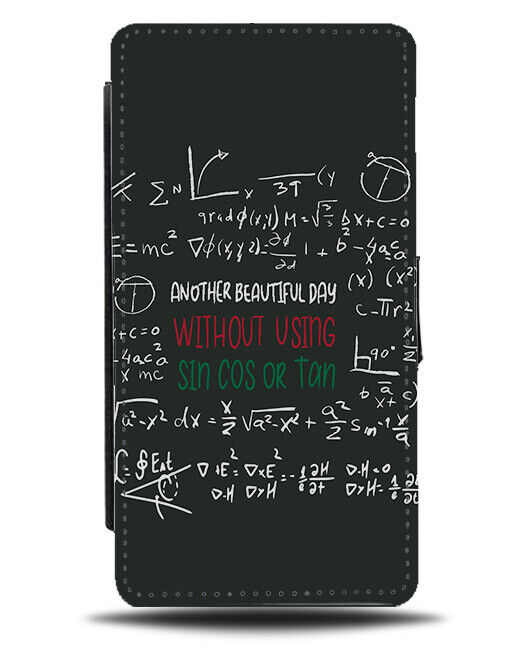 Maths Equation Flip Wallet Case Math Science Blackboard Black Board Work N397