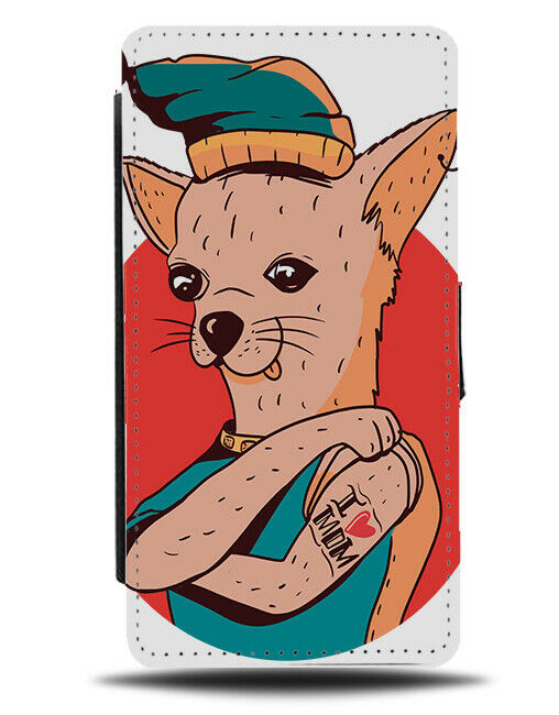 Prison Chihuahua Phone Cover Case Gangster Dog Tattoo I Love Mom Tough J132