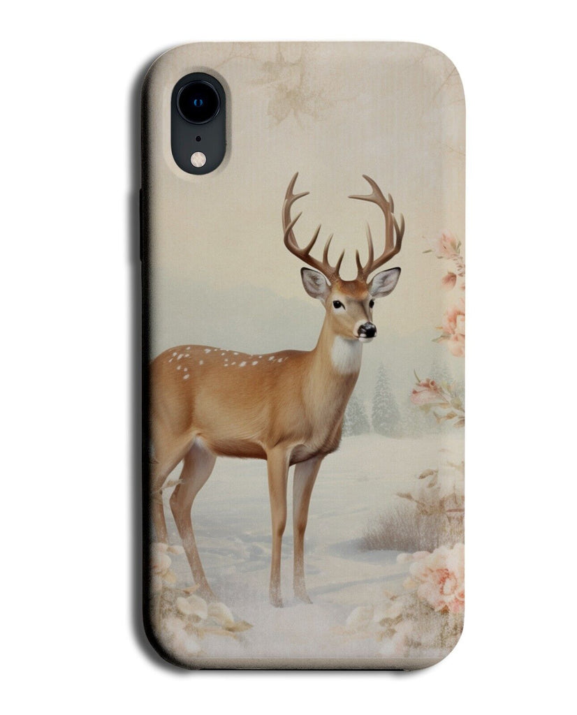 Vintage Classic Christmas Card Reindeer Design Phone Case Cover Reindeers DG35