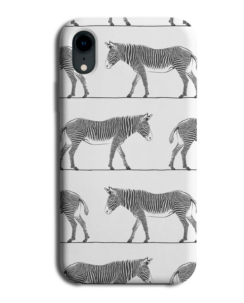 Zebras Walking Drawing Phone Case Cover Oil Painting Zebra Africa African F730