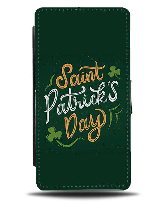 Saint Patricks Day Flip Wallet Case Writing Font Irish Ireland Themed J610