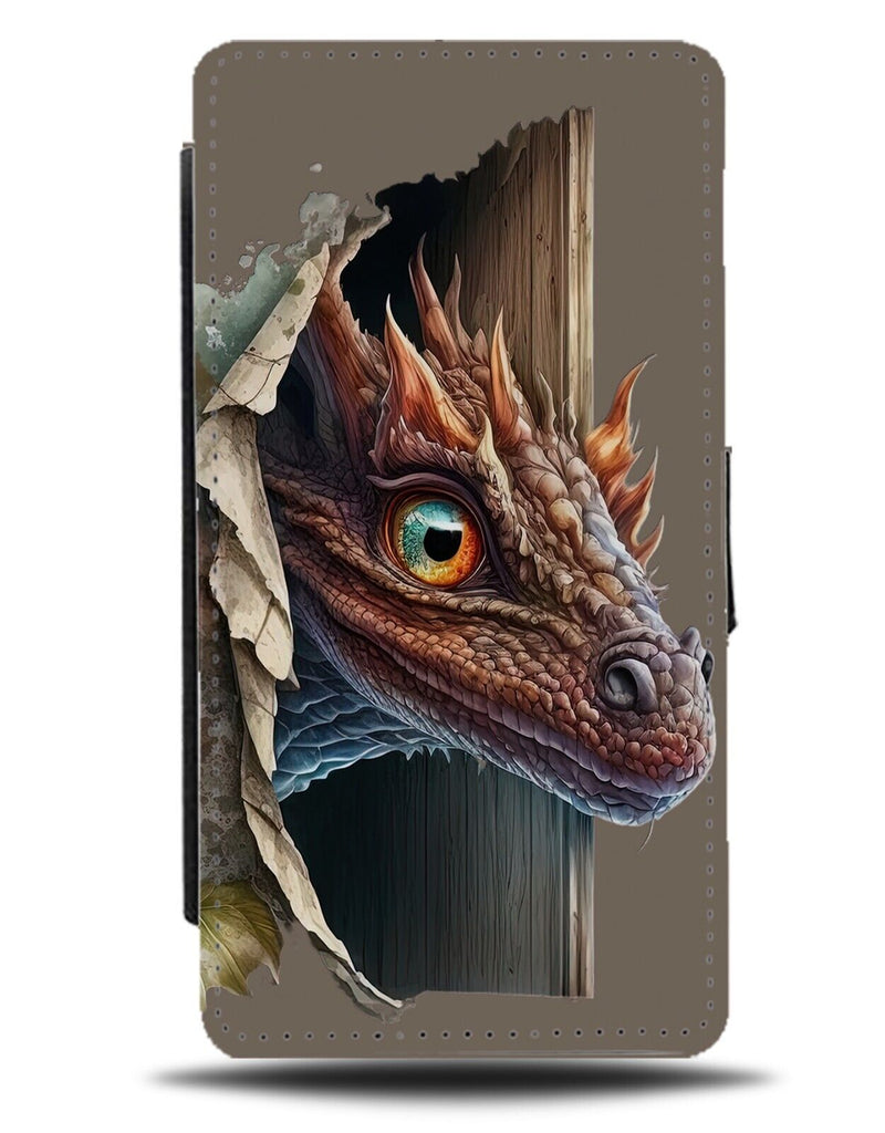 Funny 3D Effect Dinosaur Print Flip Wallet Case Novelty Face Head Jurassic BD52