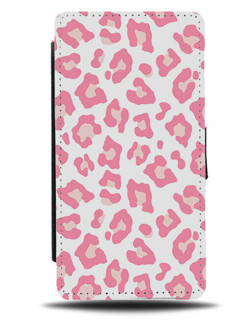 Hot Pink Leopard Print Spots Flip Wallet Case Pattern Skin Dots Markings F095