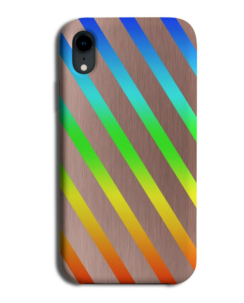 Rose Gold & Multicoloured Stripes Phone Case Cover Striped Multicolour Kids i840