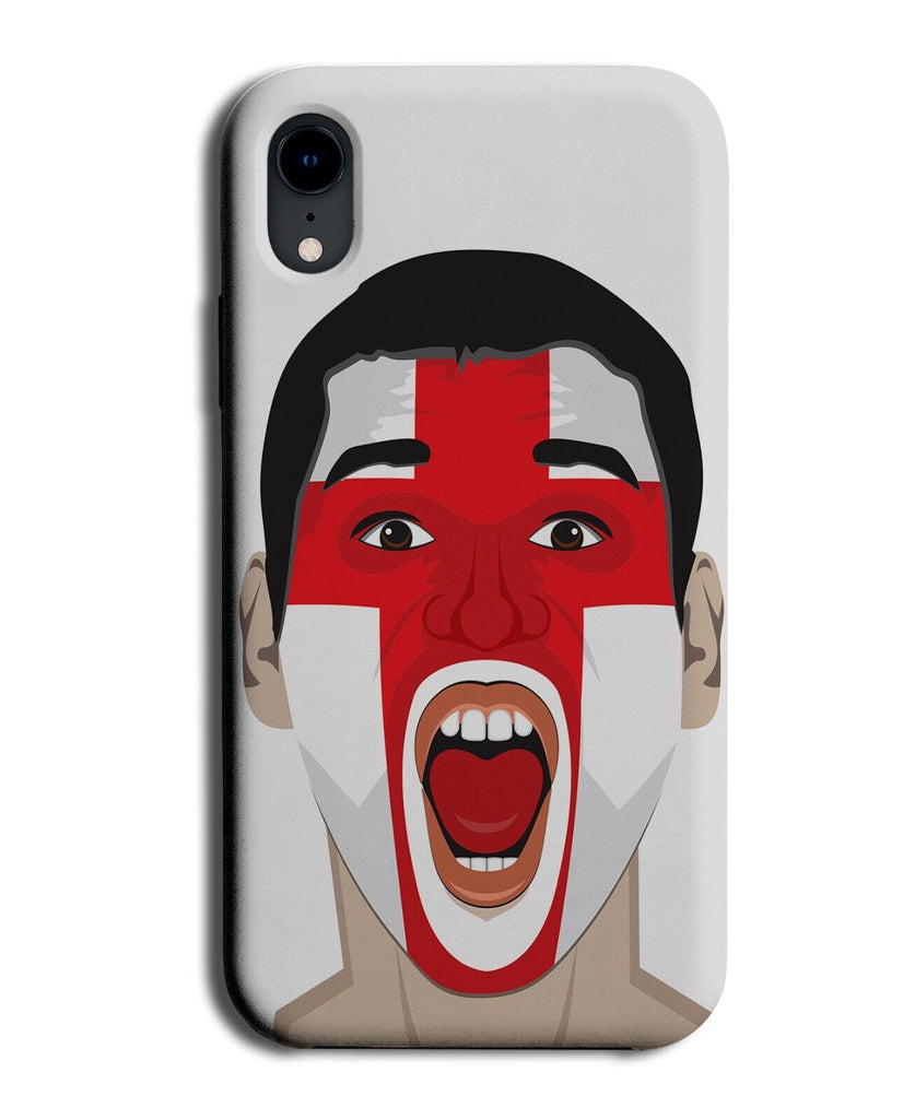 England Football Fan In Face Paint Phone Case Cover English Team World Cup DD15