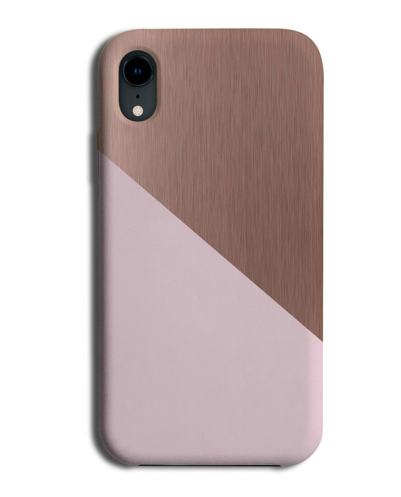 Rose Gold and Baby Pink Phone Case Cover Light Pale Diagonal Pastel Strip i389
