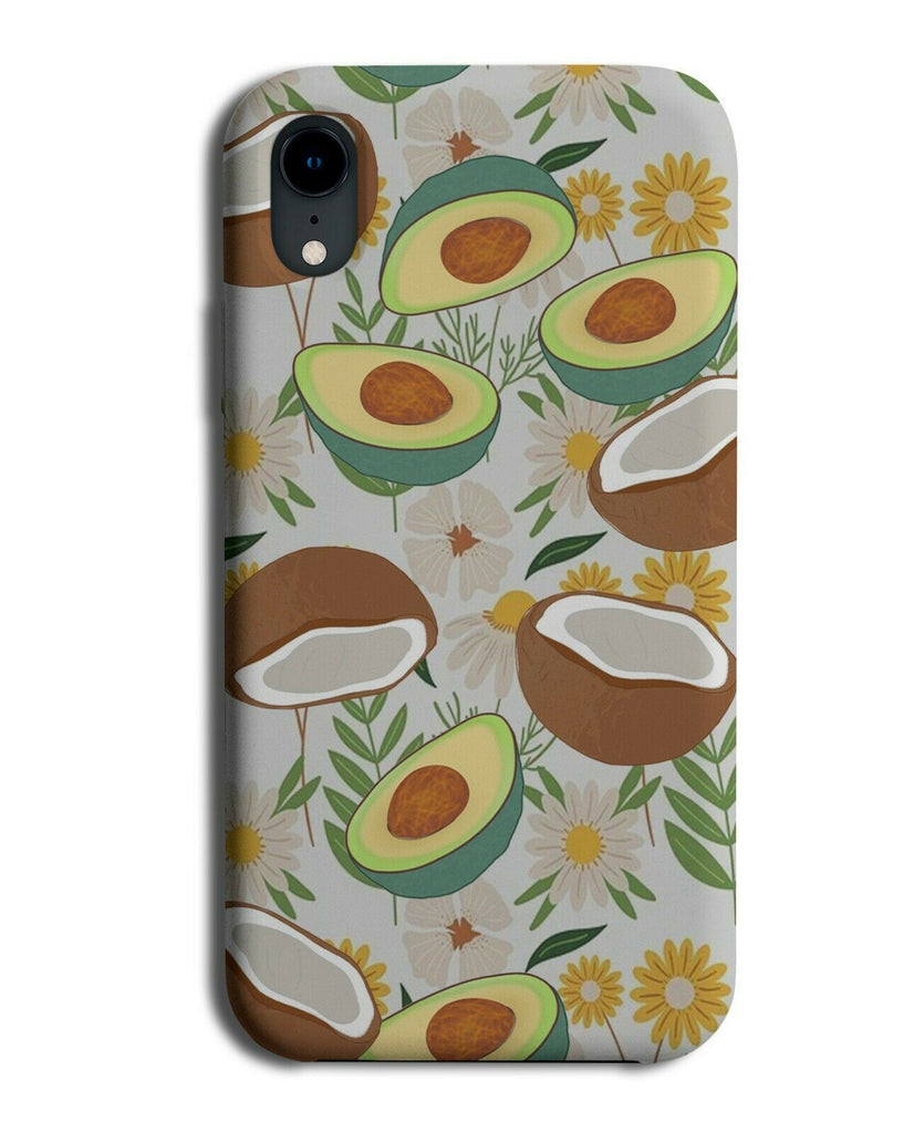 Cocunut and Avocado Pattern Phone Case Cover Avocados Coconuts Tropical si2
