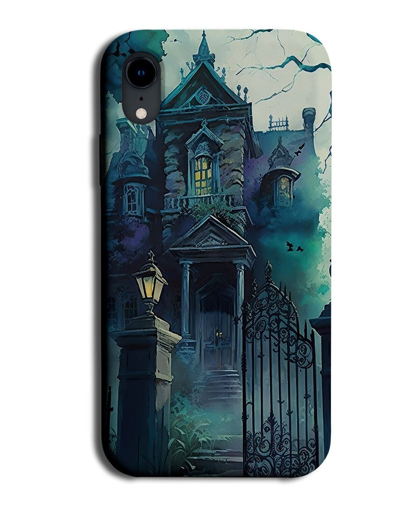 Watercolor Haunted House Phone Case Cover Creepy Scary Horror Halloween BW14
