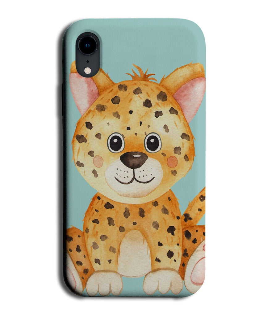Leopard Picture Phone Case Cover Childs Childrens Leopards Face Kids Print Q796F
