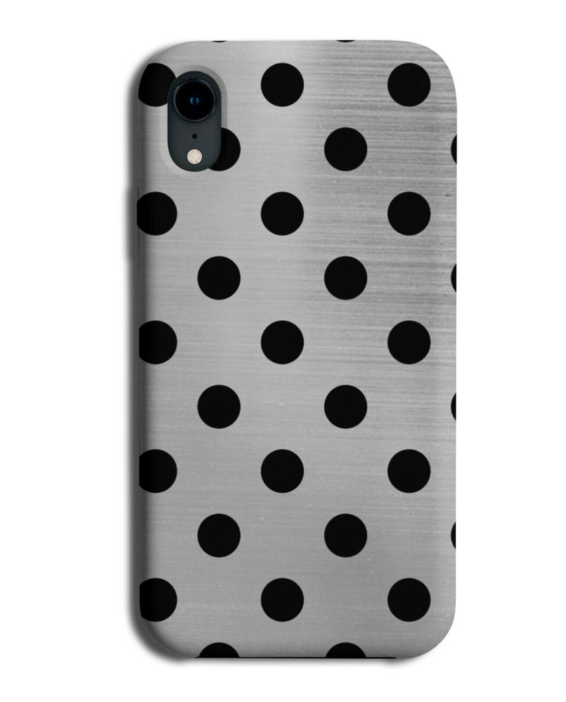 Silver and Black Spotted Phone Case Cover Dots Spotty Spots Design Mens i502