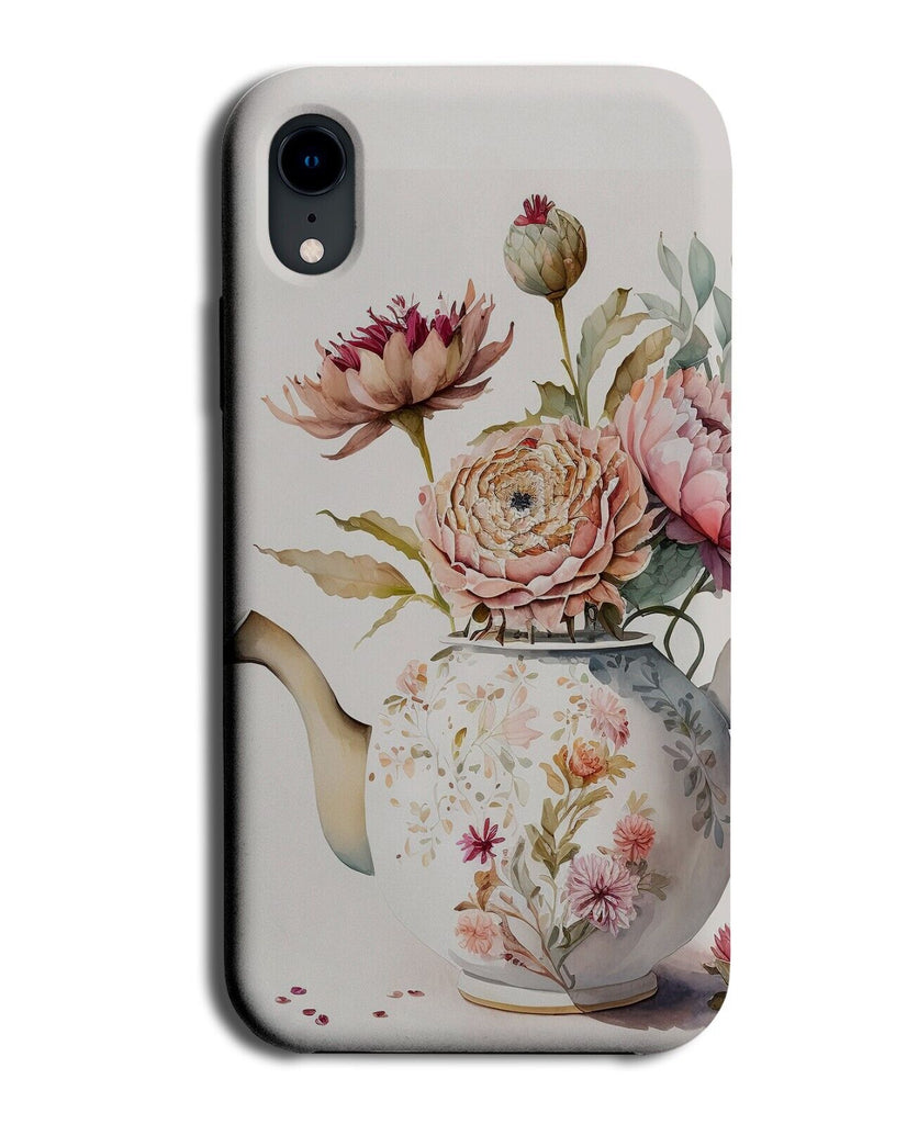 Vintage Floral Teapot Phone Case Cover Tea Pot Flowery Jug Teas Party BE79