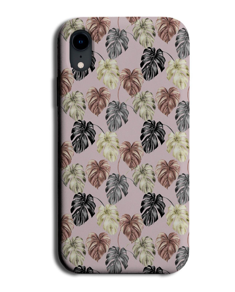 Rustic Palm Tree Pattern Phone Case Cover Trees Dark Brown Grey Leaves Wild AC31
