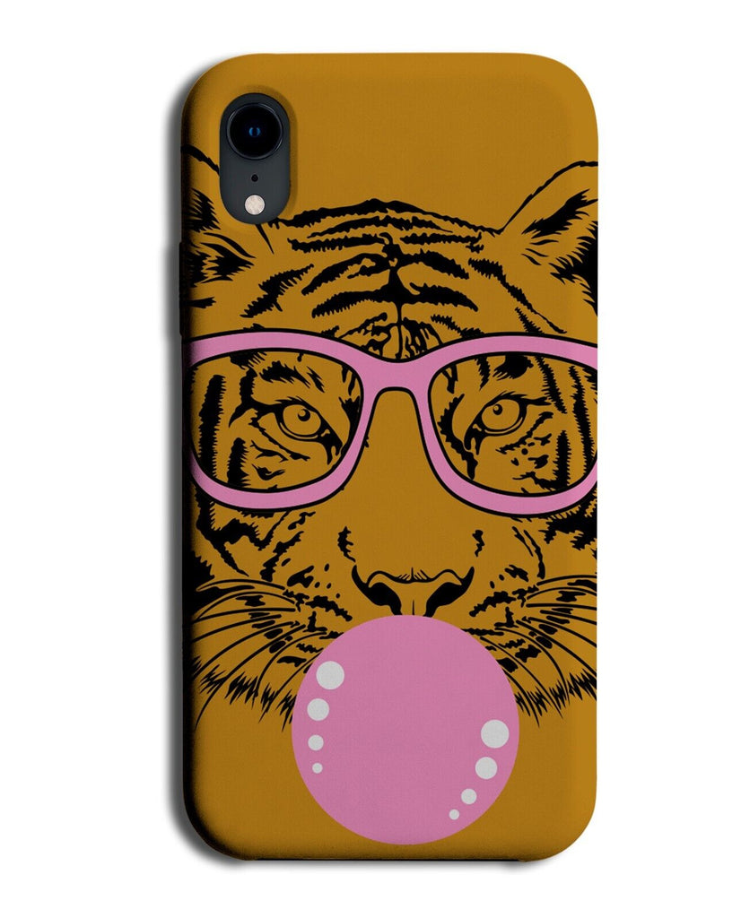 Retro Tiger Blowing Bubblegum Bubble Phone Case Cover Tigers Baby Pink 60s BY38