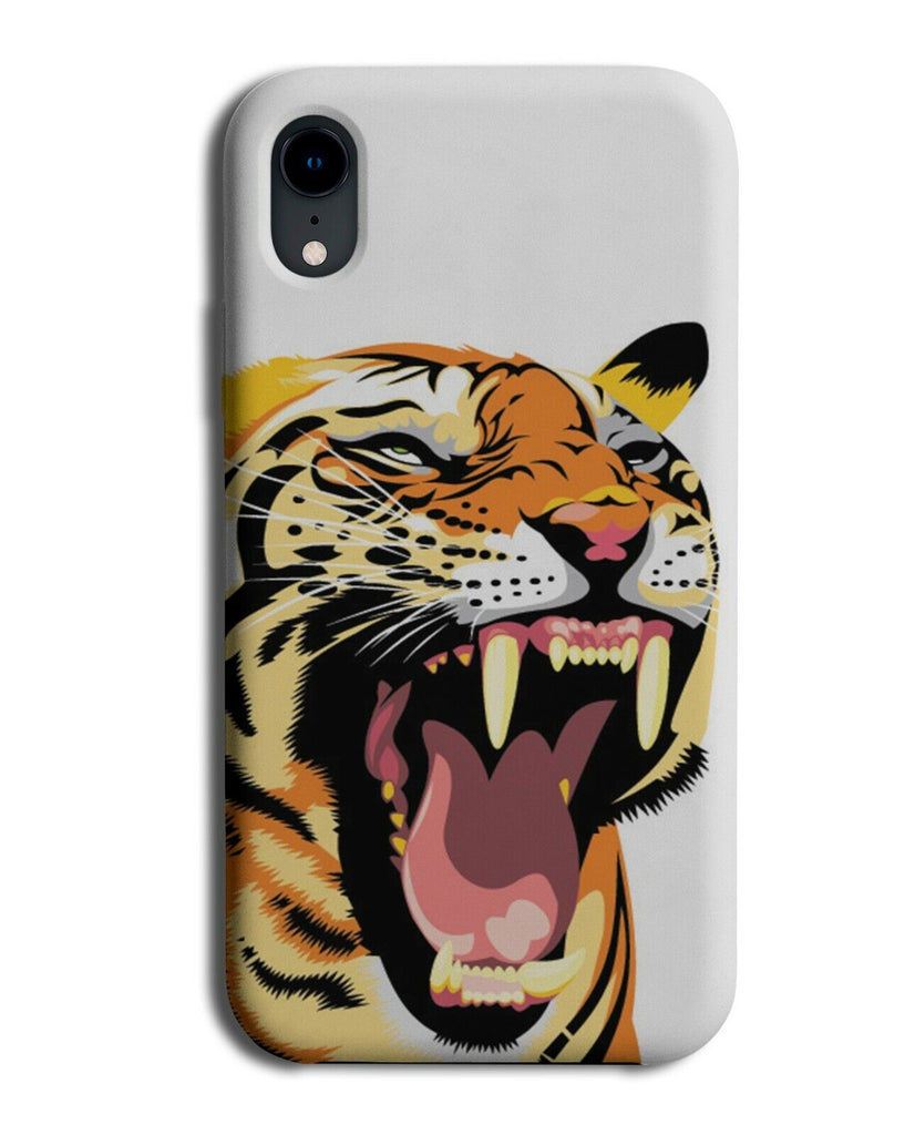Roaring Tiger Animation Phone Case Cover Tigers Head Teeth Angry Scary K330