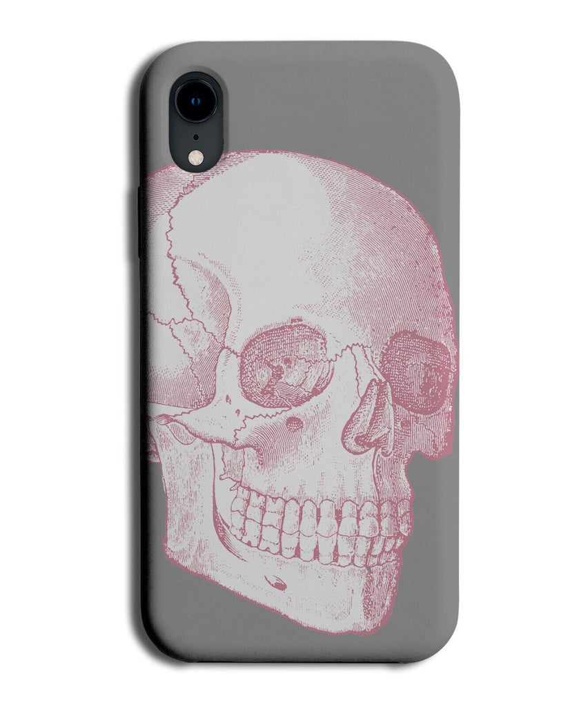 Pink and Grey Skulls Head Phone Case Cover Girls Skull Face Grunge Dark AI89