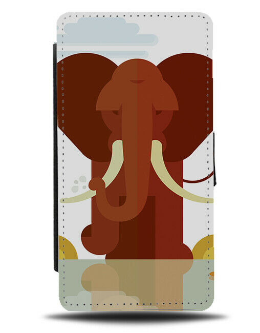 Big Brown Elephant Picture Phone Cover Case Kids Childrens Elephants Animal J325