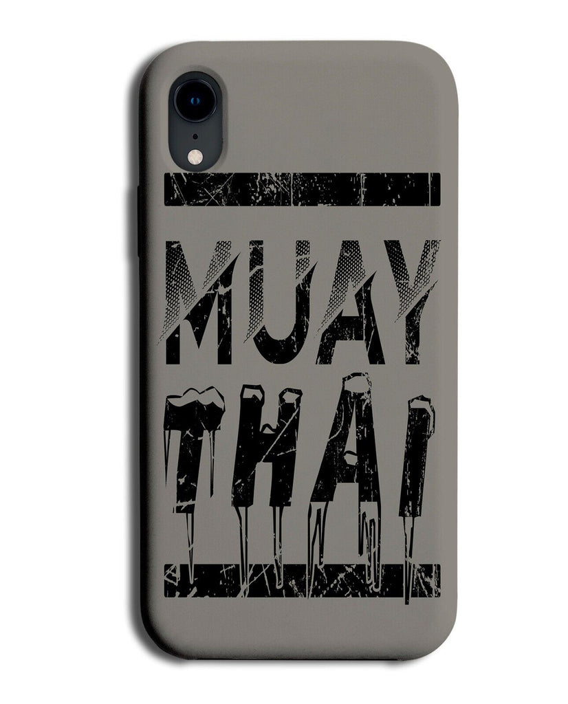 Muay Thai Phone Case Cover Mua Thais Fitness Grey Boxing Mixed Martial Arts BI48