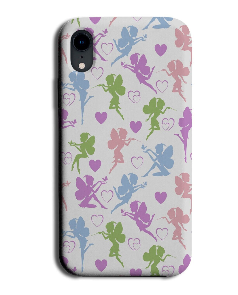 Colourful Fairies Phone Case Cover Fairy Shapes Outlines Flutes Cupids AY27