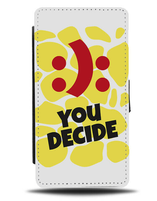 Smiley Face Flip Wallet Phone Case Smily Smile Drawing Logo Yellow Design E217