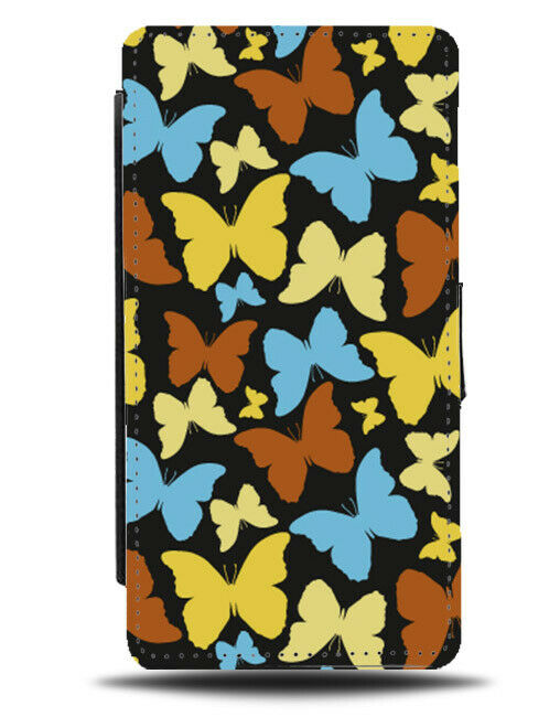 Autumn Butterflies Flip Wallet Case Butterfly Leaves Colours Butter Fly E910