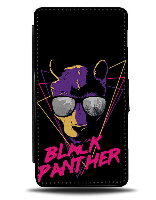 80s Raver Black Panther Flip Wallet Phone Case Pantha Sunglasses Animal E122