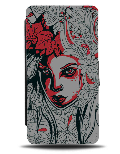 Stylish Medusa Model Flip Wallet Phone Case Gothic Girl Pin Up Woman Face E320