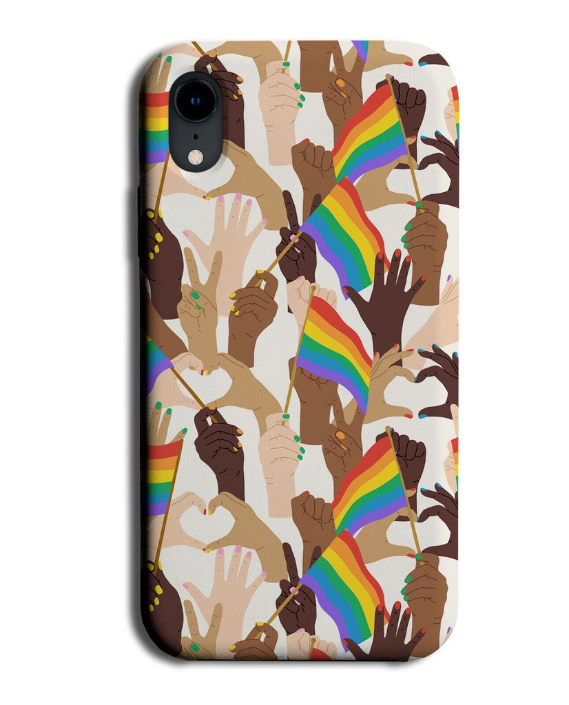 Pride Supporters Phone Case Cover Support Hands Hand Flag Flags Rainbow AJ44