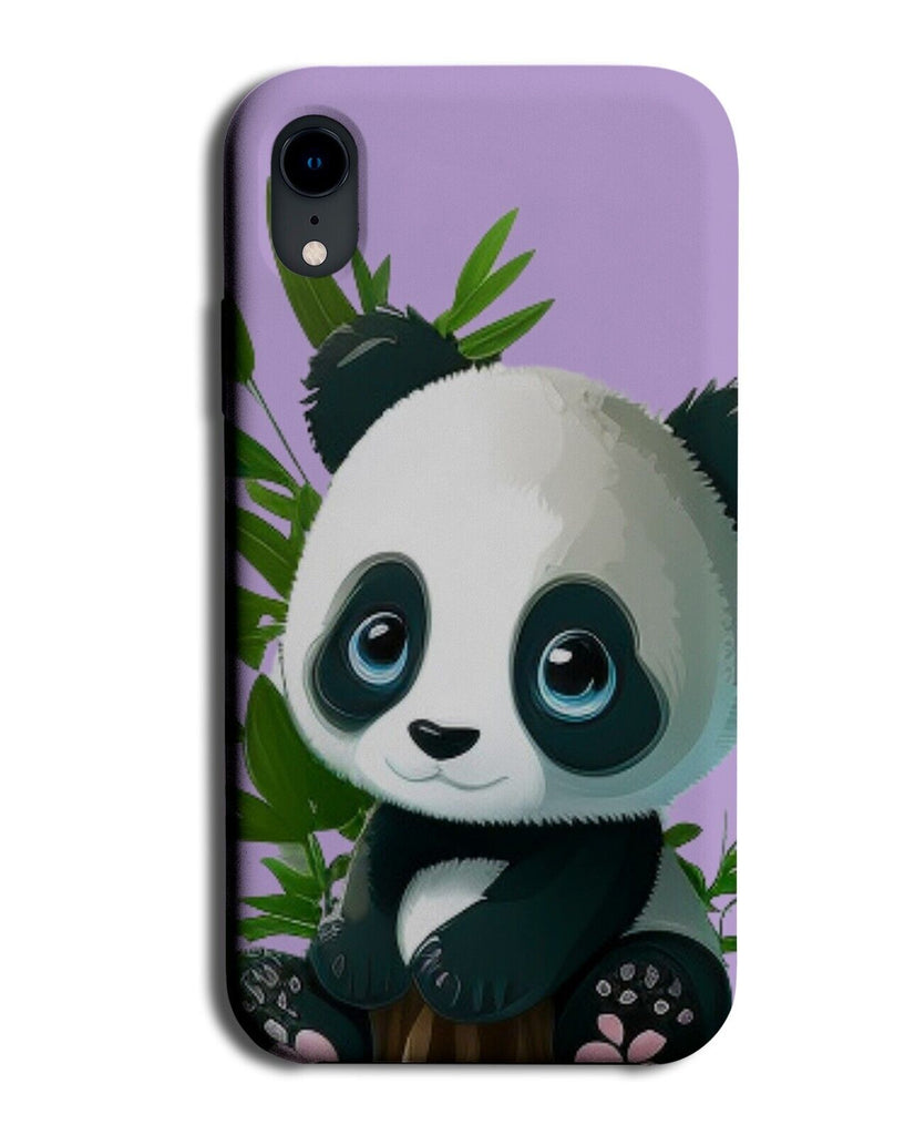 Anime Panda Cartoon Phone Case Cover Kawaii Big Sad Eyes Blue Japanese BF50