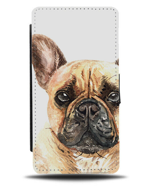French Bulldog Flip Wallet Case Dog Pet Watercolour Oil Painting K696