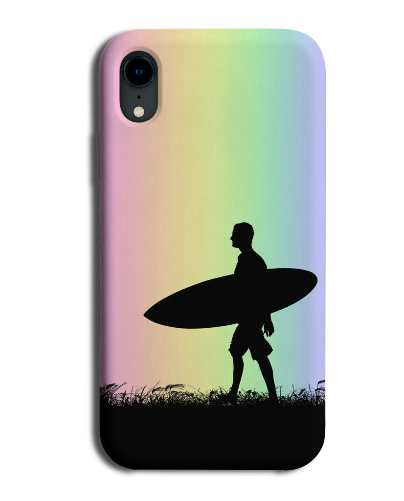Surfboard Phone Case Cover Surfer Surf Board Surfing Colourful Rainbow i665