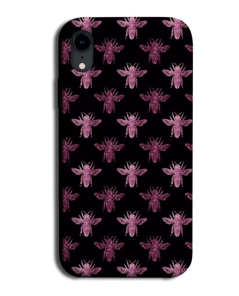 Gothic Black and Pink Bees Pattern Phone Case Cover Goth Emo Grunge Punk AI95