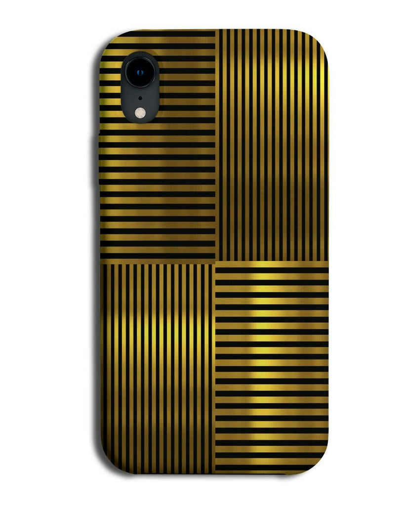 Golden Lines Phone Case Cover Gold Pattern Shiny Printed Design B866