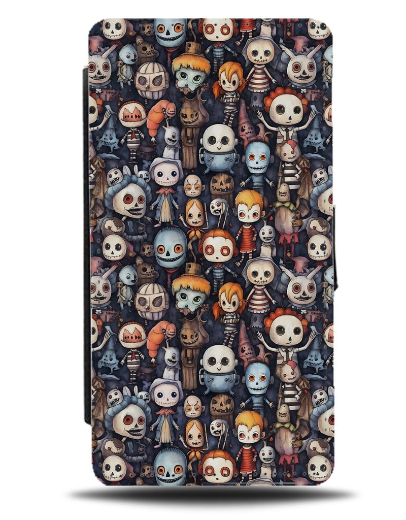 Halloween Cartoon Monsters Flip Wallet Case Monster Horror Characters Kids CX53