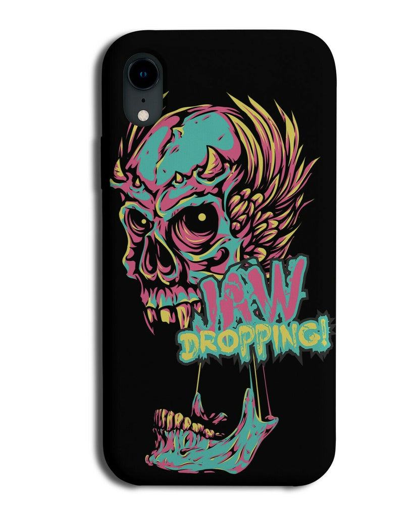 Bright Neon Coloured Jaw Dropping Skull Print Phone Case Cover Fire Funny E277
