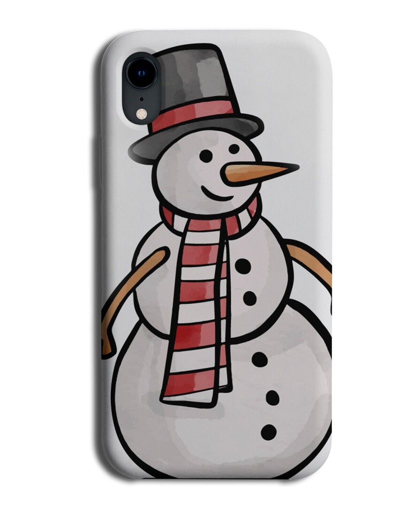 Childrens Snowman Cartoon Phone Case Cover Kids Shape Childs Festive N824