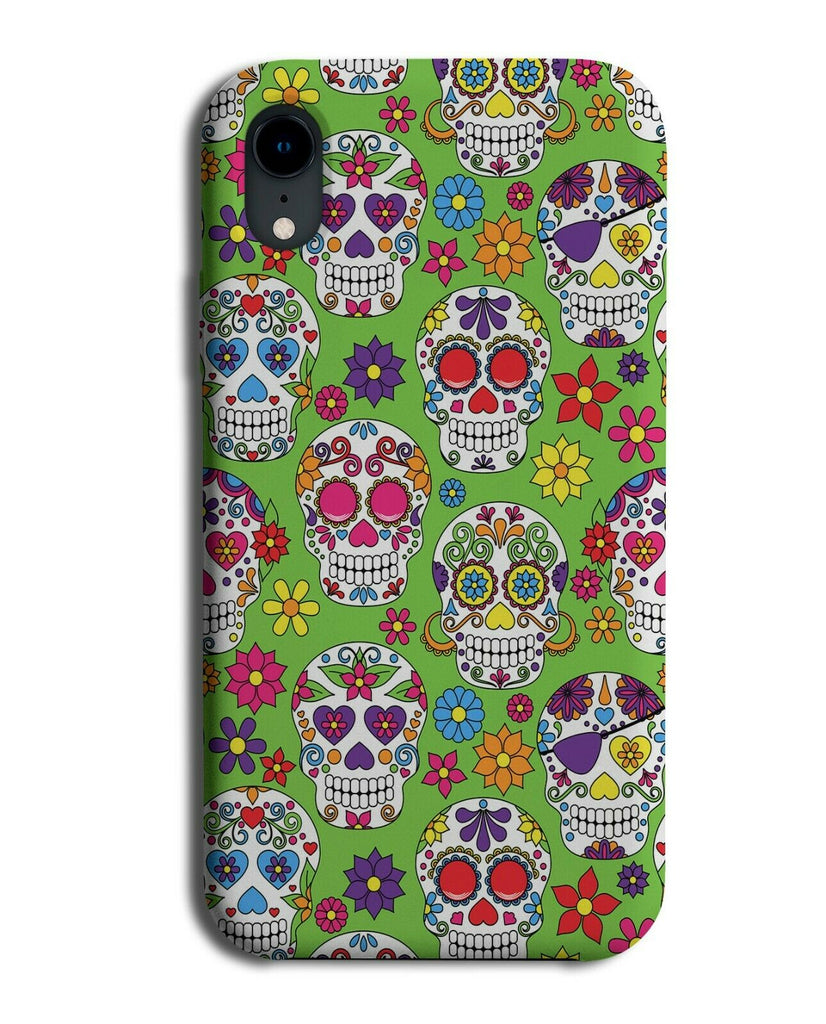 Colourful Sugar Skull Drawing Phone Case Cover Skulls Mexican Flowers G588