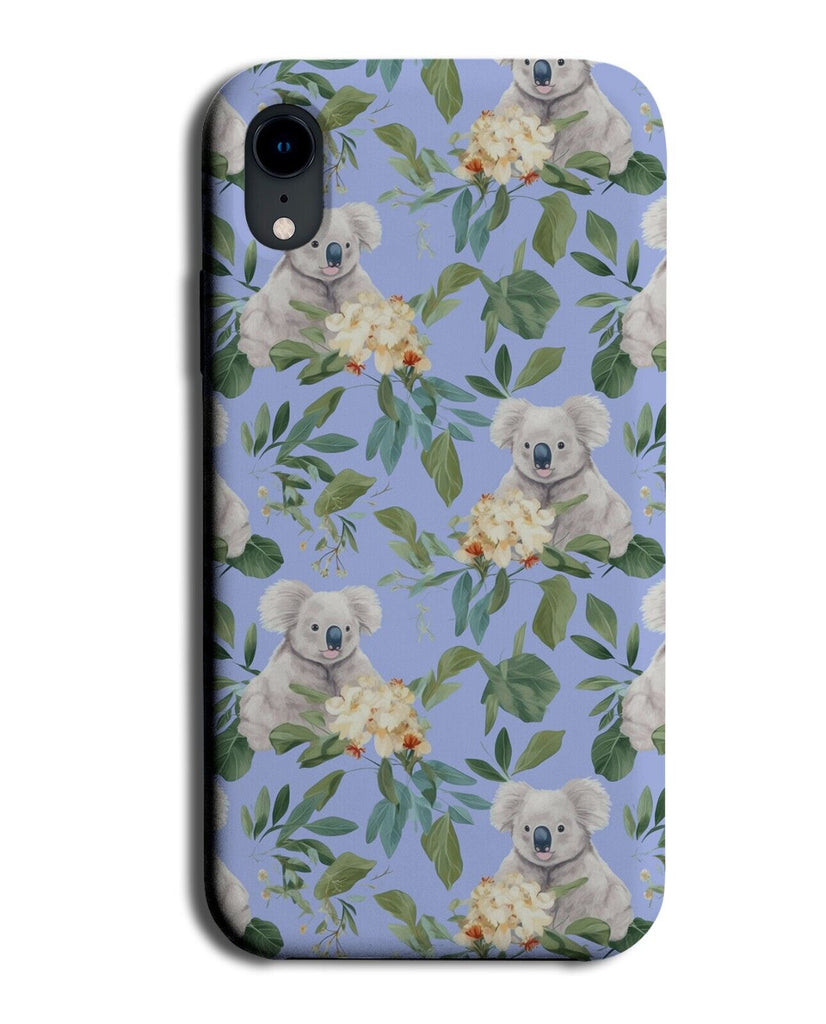 Koala Bears Pattern Phone Case Cover Koalas Bear Grey Design Floral Cute CZ40