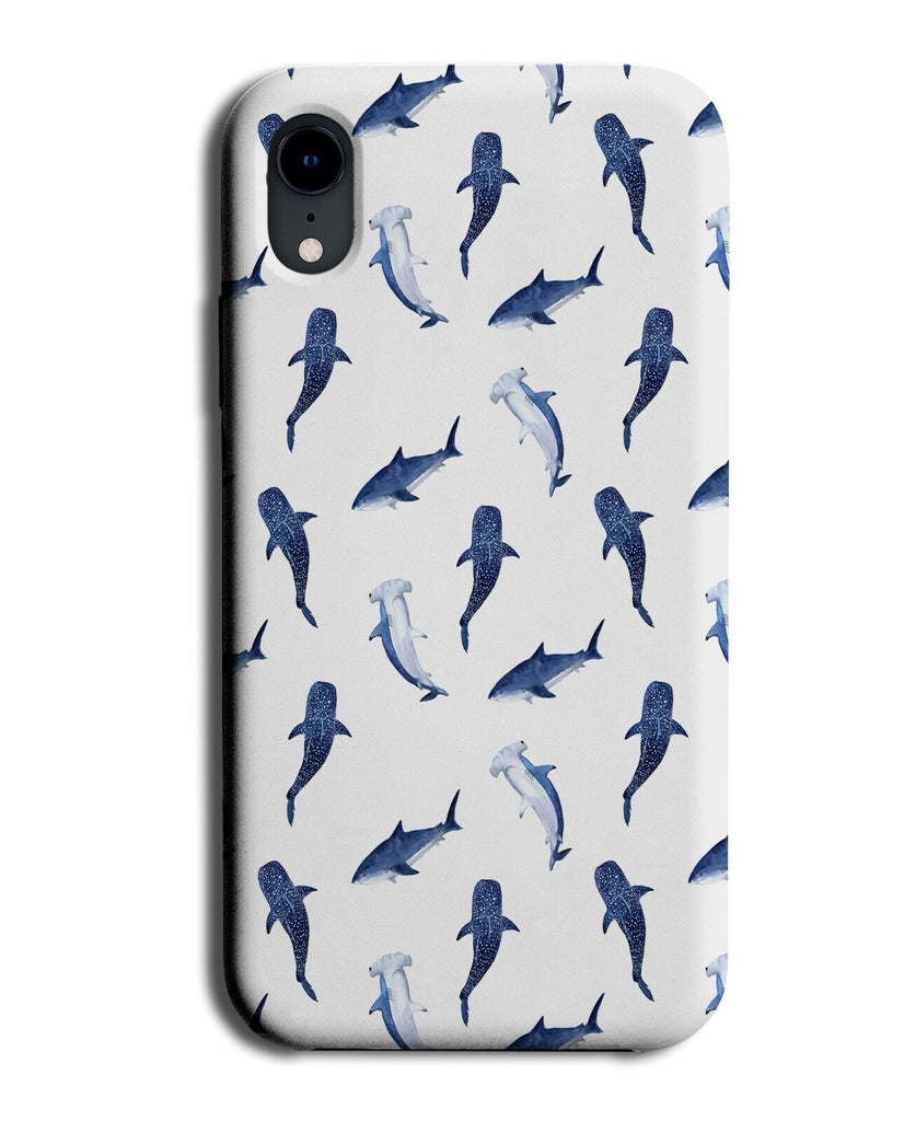 Whales and Sharks Pattern Phone Case Cover Patterns Ocean Shark Whale &amp; AA05