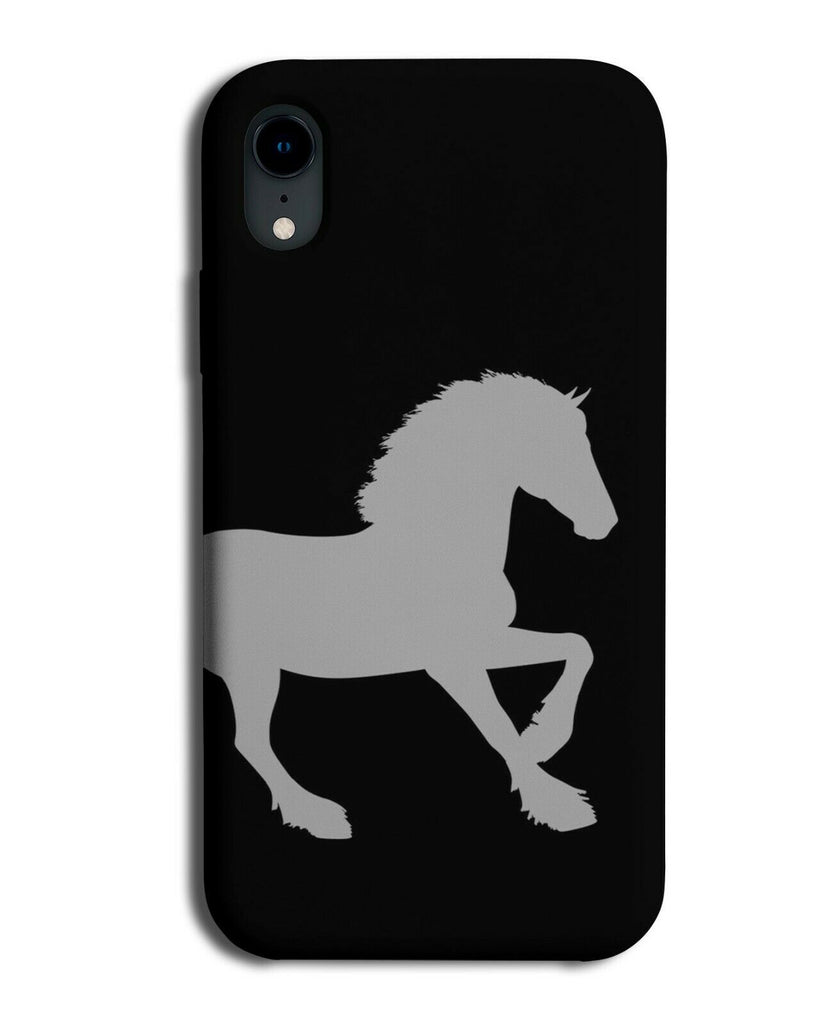 Black and White Horse Silhouette Phone Case Cover Stallion Pony B883