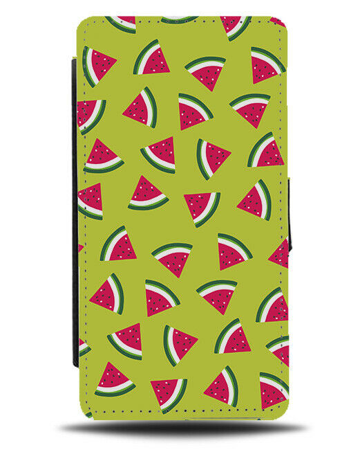 Watermelon Chunks Flip Wallet Case Slices Slice Watermelons Retro Print F063