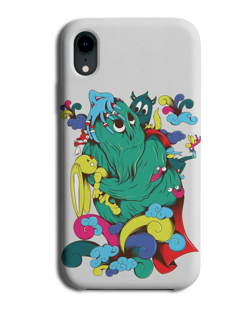 Monster With Teddy Bear Phone Case Cover Alien Creature Aliens Creatures E173