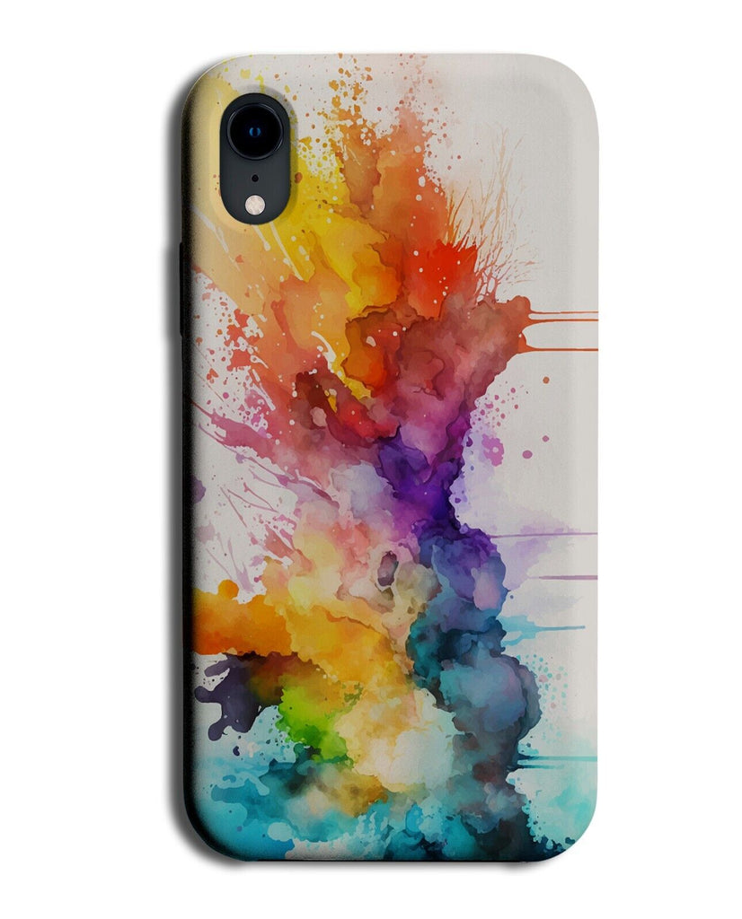 Colourful Abstract Watercolour Stain Phone Case Cover Art Rainbow Splash CB09
