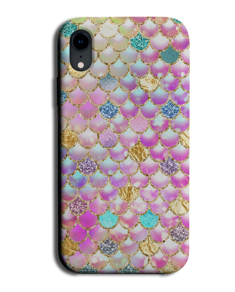 Colourful Glitter Print Mermaid Tail Phone Case Cover Mermaids Pink Fish AX07