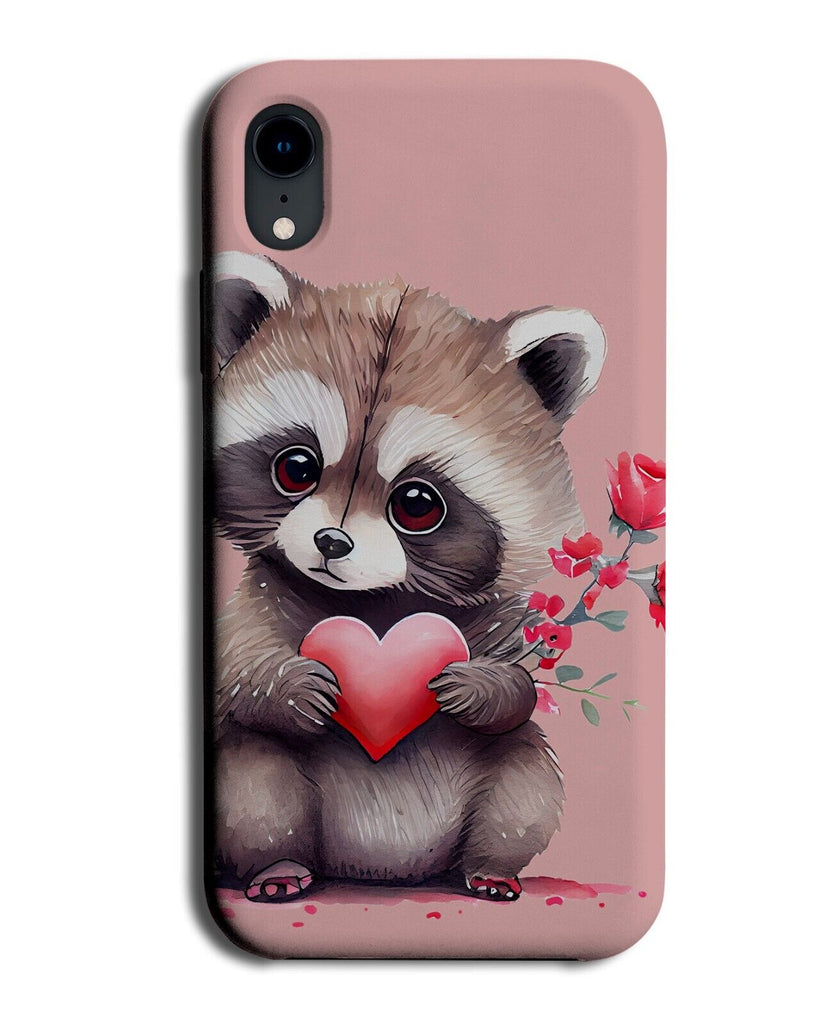 Cute Love Raccoon Phone Case Cover Raccoons Racoon Valentines Lover Cartoon P250