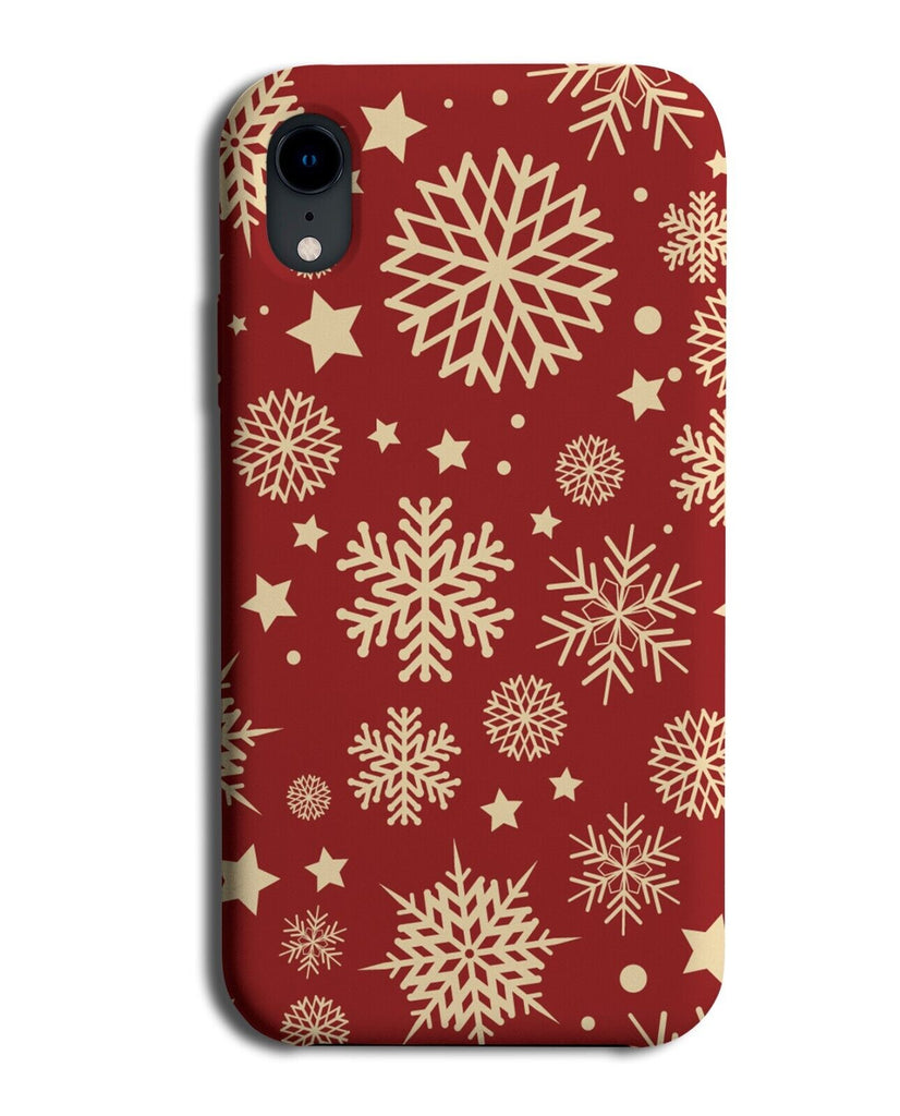 Red Snowflakes Phone Case Cover Symbols Patterning Snowing Star Christmas N867