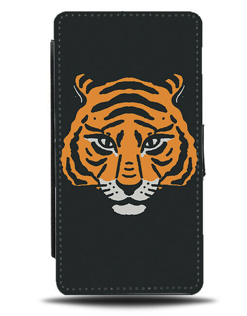 Tiger Painting Face Print Flip Wallet Case Printed Faces Tigers Colours H256